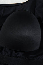 Load image into Gallery viewer, Black Asymmetric Ruffle Shoulder Pleated One Piece Swimsuit - Fashion Queen - 22