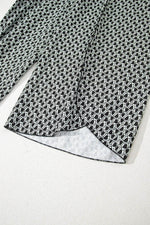 Load image into Gallery viewer, Black Bohemian Print Slit Wide Leg Smocked High Waist Pants - Fashion Queen - 17