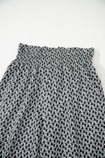 Load image into Gallery viewer, Black Bohemian Print Slit Wide Leg Smocked High Waist Pants - Fashion Queen - 18