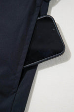 Load image into Gallery viewer, Black Button Up Tie Waist Puff Sleeve Mini Dress - Fashion Queen - 14