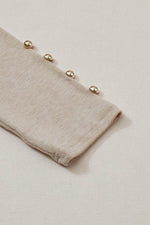 Load image into Gallery viewer, Black Buttoned Puff Long Sleeve Sheath Top - Fashion Queen - 24