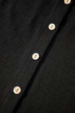 Load image into Gallery viewer, Black Buttoned Vest Drawstring Wide Leg Pants 2pcs Set - Fashion Queen - 11