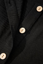 Load image into Gallery viewer, Black Buttoned Vest Drawstring Wide Leg Pants 2pcs Set - Fashion Queen - 12