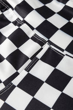 Load image into Gallery viewer, Black Checkered Pattern High Waist Skinny Leggings - Fashion Queen - 11