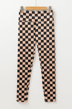 Load image into Gallery viewer, Black Checkered Pattern High Waist Skinny Leggings - Fashion Queen - 12