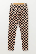 Load image into Gallery viewer, Black Checkered Pattern High Waist Skinny Leggings - Fashion Queen - 13