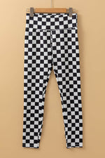 Load image into Gallery viewer, Black Checkered Pattern High Waist Skinny Leggings - Fashion Queen - 3