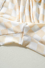 Load image into Gallery viewer, Black Checkered Print Long Sleeve Top and Pants Lounge Set - Fashion Queen - 23