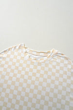 Load image into Gallery viewer, Black Checkered Print Long Sleeve Top and Pants Lounge Set - Fashion Queen - 27