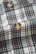 Load image into Gallery viewer, Black Checkered Print Loose Fit Buttoned Hooded Shacket - Fashion Queen - 19