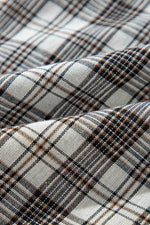 Load image into Gallery viewer, Black Checkered Print Loose Fit Buttoned Hooded Shacket - Fashion Queen - 21