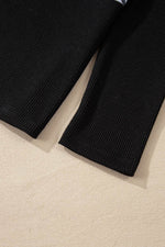 Load image into Gallery viewer, Black Cheetah Textured Patchwork Buttoned Round Neck T Shirt - Fashion Queen - 13