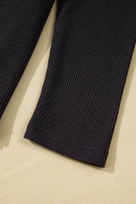 Load image into Gallery viewer, Black Cheetah Textured Patchwork Buttoned Round Neck T Shirt - Fashion Queen - 24