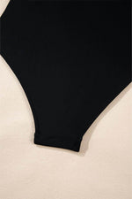 Load image into Gallery viewer, Black Colorblock Edge Belted One Piece Swimsuit - Fashion Queen - 15