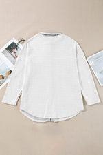 Load image into Gallery viewer, Black Contrast Flap Pockets Relaxed Shacket - Fashion Queen -  16