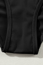 Load image into Gallery viewer, Black Contrast Trim Colorblock U Neck One Piece Swimwear - Fashion Queen - 13