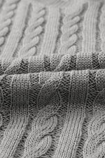 Load image into Gallery viewer, Black Crew Neck Cable Knit Short Sleeve Sweater - Fashion Queen - 26