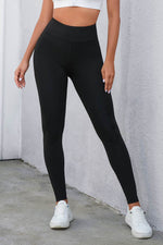 Load image into Gallery viewer, Black Criss Cross Tummy Control High Waist Leggings - Fashion Queen - 1