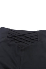 Load image into Gallery viewer, Black Criss Cross Tummy Control High Waist Leggings - Fashion Queen - 16