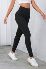 Load image into Gallery viewer, Black Criss Cross Tummy Control High Waist Leggings - Fashion Queen - 3