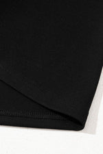 Load image into Gallery viewer, Black Crisscross V Neck Butterfly Sleeve T Shirt - Fashion Queen - 10