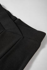 Load image into Gallery viewer, Black Crossed Waist Seamed Leg Thermal Leggings - Fashion Queen - 12