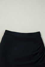 Load image into Gallery viewer, Black Crossover Bikini Tank and Skort Swimwear - Fashion Queen - 22