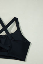 Load image into Gallery viewer, Black Crossover Bikini Tank and Skort Swimwear - Fashion Queen - 25