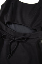 Load image into Gallery viewer, Black Cut Out Front High Waist Tank Mini Dress - Fashion Queen - 13