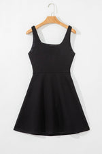 Load image into Gallery viewer, Black Cut Out Front High Waist Tank Mini Dress - Fashion Queen - 8