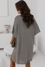 Load image into Gallery viewer, Black Dolman Half Sleeve Pocketed Long Cardigan - Fashion Queen - 10