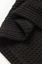 Load image into Gallery viewer, Black Draped Open Back Textured Tee - Fashion Queen - 11