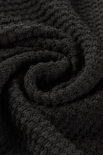 Load image into Gallery viewer, Black Draped Open Back Textured Tee - Fashion Queen - 12