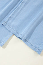 Load image into Gallery viewer, Black Drawstring High Waist Wide Leg Denim Pants - Fashion Queen - 21