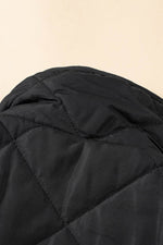 Load image into Gallery viewer, Black Fleece Lined Quilted Zip up Vest Coat - Fashion Queen -  11