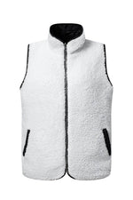 Load image into Gallery viewer, Black Fleece Lined Quilted Zip up Vest Coat - Fashion Queen -  16