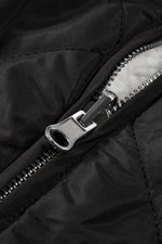 Load image into Gallery viewer, Black Fleece Lined Quilted Zip up Vest Coat - Fashion Queen -  7