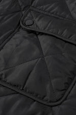 Load image into Gallery viewer, Black Fleece Lined Quilted Zip up Vest Coat - Fashion Queen -  9