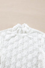 Load image into Gallery viewer, Black Floral Lace High Neck Long Sleeve Top - Fashion Queen - 23