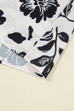 Load image into Gallery viewer, Black Floral Print Tiered Frilled Half Sleeve Plus Size Mini Dress - Fashion Queen - 17