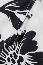 Load image into Gallery viewer, Black Floral Print Tiered Frilled Half Sleeve Plus Size Mini Dress - Fashion Queen - 19