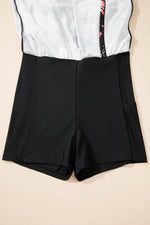 Load image into Gallery viewer, Black Floral Print Twisted Hollowed Back Swim Dress - Fashion Queen - 17