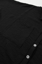 Load image into Gallery viewer, Black Half Button Collared Loose Romper - Fashion Queen - 11