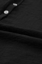 Load image into Gallery viewer, Black Half Button Collared Loose Romper - Fashion Queen - 15