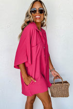 Load image into Gallery viewer, Black Half Button Collared Loose Romper - Fashion Queen - 22