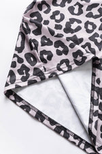 Load image into Gallery viewer, Black Half Leopard Patchwork Plus Size T-shirt - Fashion Queen - 12