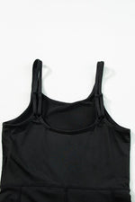 Load image into Gallery viewer, Black High Waist Backless Side Pockets Sports Jumpsuit - Fashion Queen - 11
