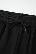 Load image into Gallery viewer, Black High Waisted Drawstring 2-in-1 Side Pocket Color Block Bikini Shorts - Fashion Queen - 12