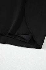 Load image into Gallery viewer, Black High Waisted Drawstring 2-in-1 Side Pocket Color Block Bikini Shorts - Fashion Queen - 18