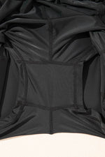 Load image into Gallery viewer, Black High Waisted Drawstring 2-in-1 Side Pocket Color Block Bikini Shorts - Fashion Queen - 25